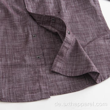 Herren Langarm Mode bestickte Baumwolle Button Shirts